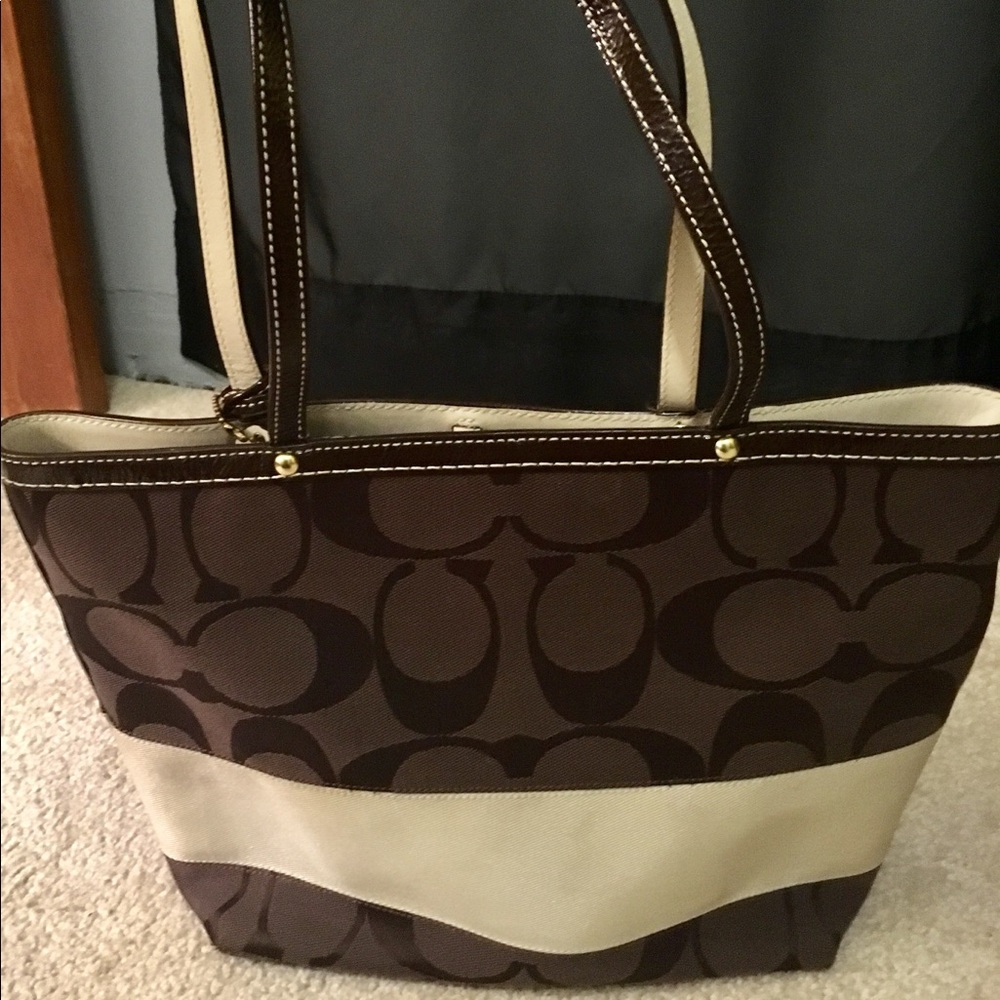 COACH Signature Reversible Tote Purse